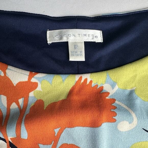 London Times Women 12 knee length Stretch Retro 70s Colorful Excellent! - Picture 11 of 15